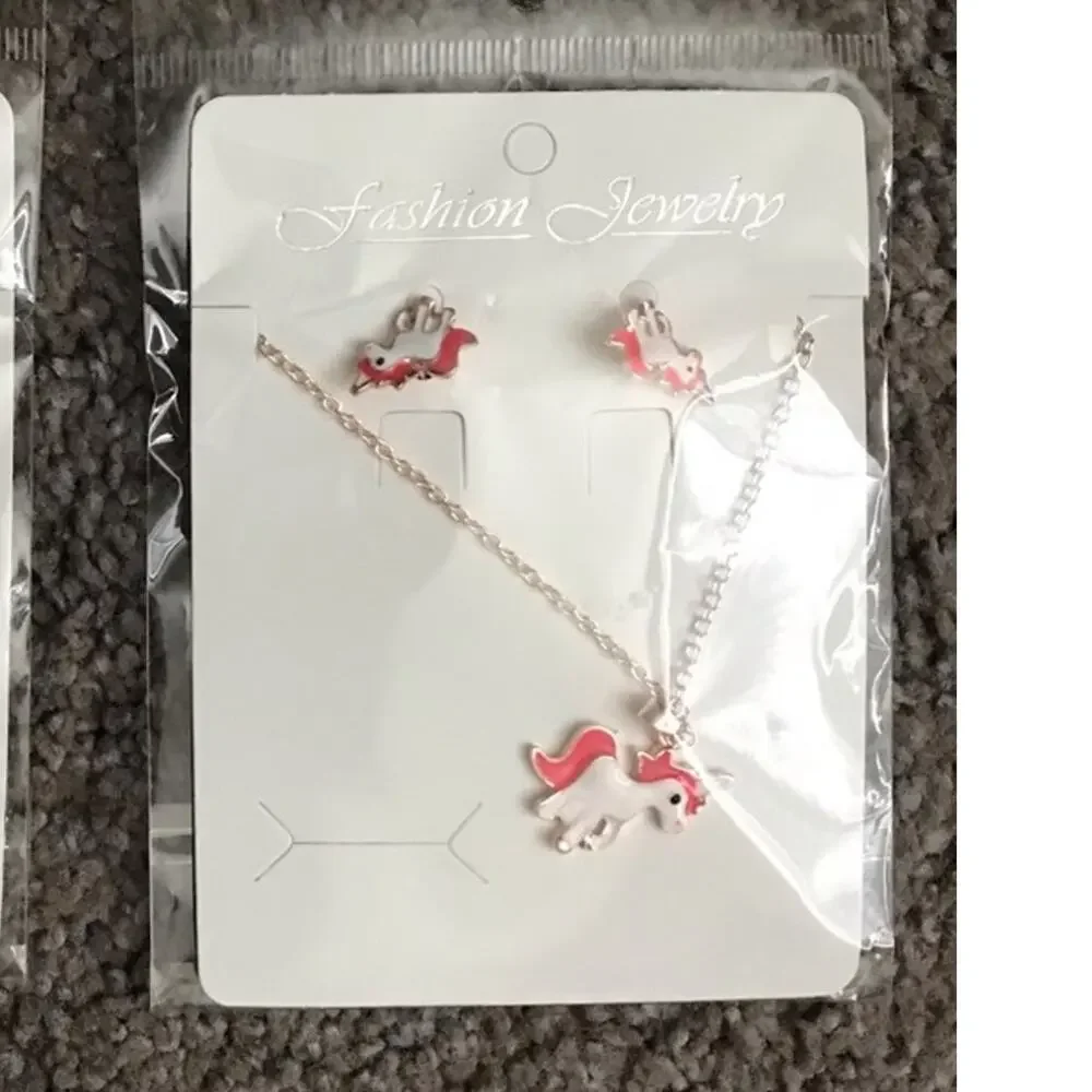 Unicorn Fashion Jewelry Earring and Necklace Set